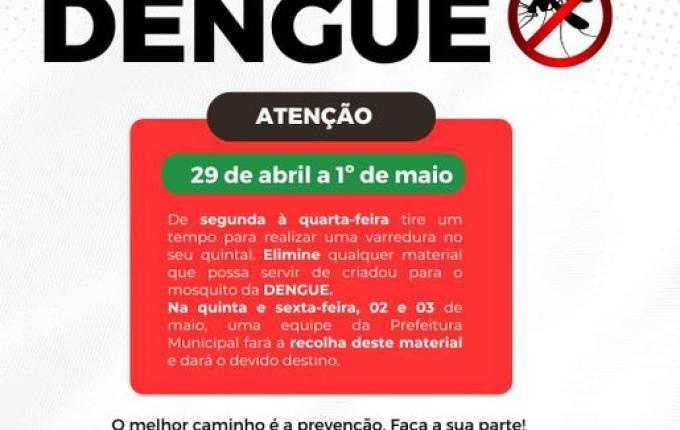 Iporã do Oeste realiza Mutirão de Limpeza contra a Dengue