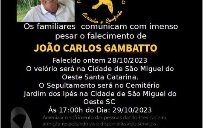 Empresário João Gambatto morre aos 73 anos