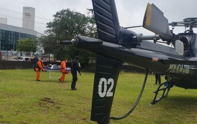 Vítima de AVC, paciente é transferida de SMOeste para Chapecó pelo SAER/SARA