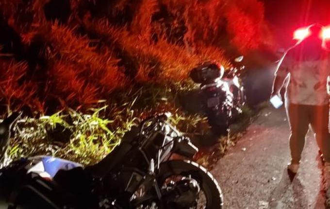 Homem fica ferido em colisão traseira entre motocicletas na SC 163