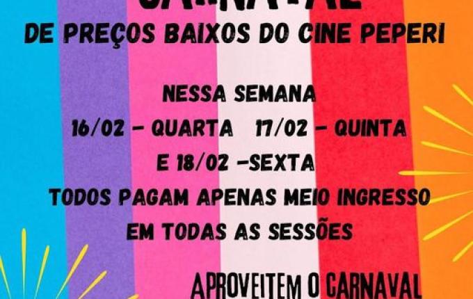 Campanha do meio ingresso continua nesta semana no Cine Peperi