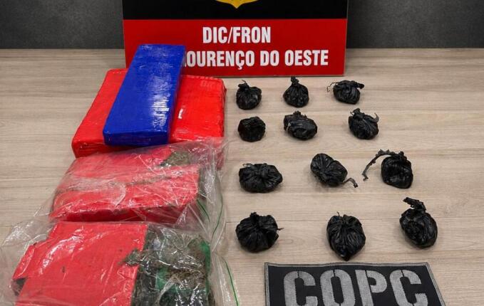 Casal é preso por tráfico de drogas após perseguição e tentativa de fuga em São Lourenço do Oeste