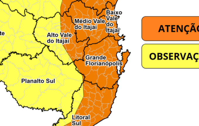 Oeste de SC pode ter até 37°C e risco de temporais nos próximos dias