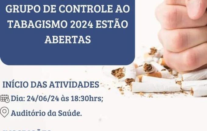 Inscrições no grupo de controle ao tabagismo terminam dia 07, em Iporã