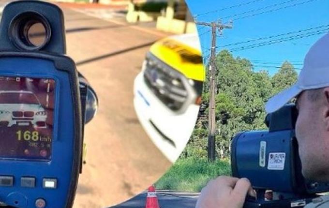 Carro é flagrado a 168 km/h em rodovia com máxima de 80 km/h no Oeste