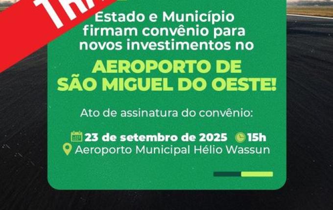 Assinatura de convênio para aeroporto de SMO é adiada para outubro