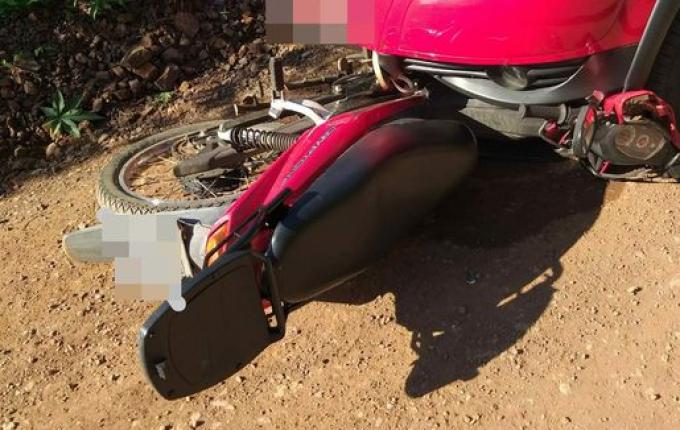 Motociclista fica ferido em colisão entre carro e moto em Itapiranga