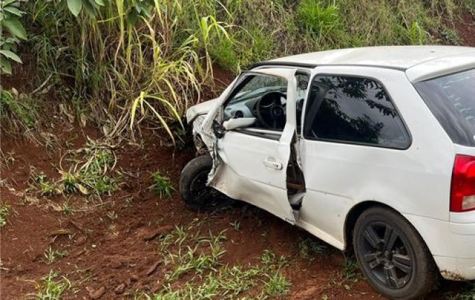 Colisão deixa três pessoas feridas na SC 305, em São Lourenço do Oeste