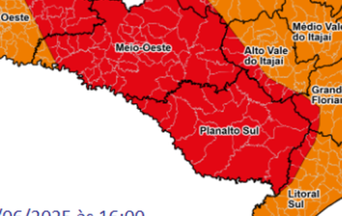 Frente fria traz queda brusca de temperatura e risco de neve em SC