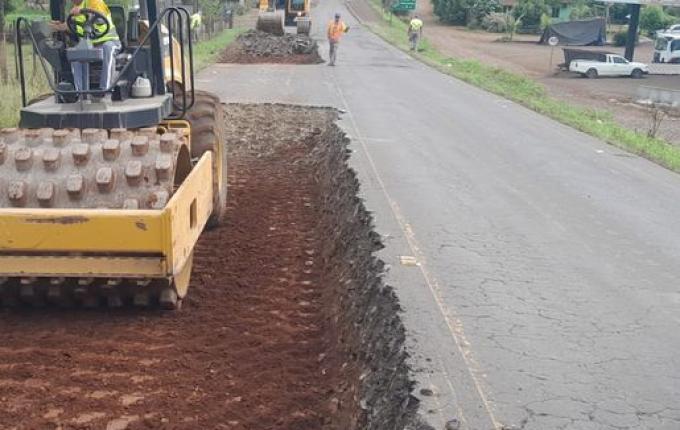 Recuperação da SC-283 entre Mondaí e Caibi está 80% concluída