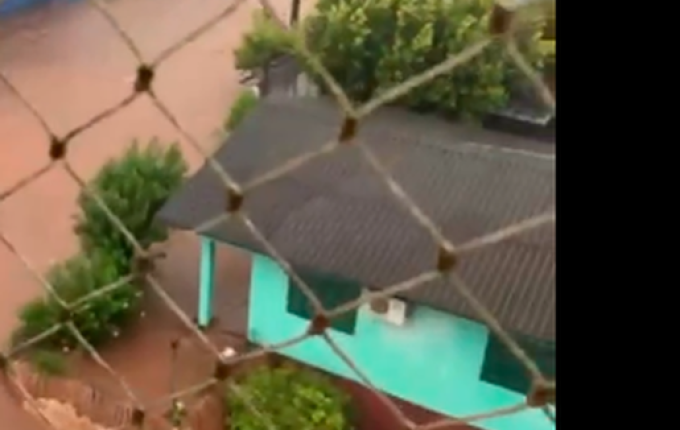 Chuva de até 100mm em menos 30 minutos deixa cidade alagada no RS
