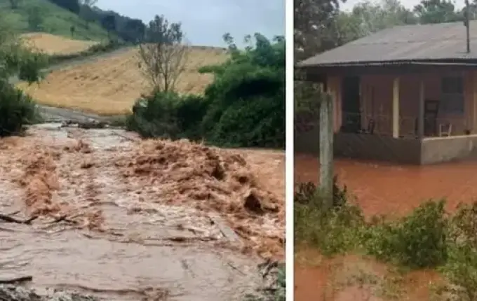 Município catarinense tem 78% da população afetada pelas chuvas