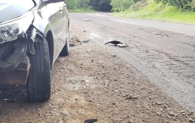 Acidente na SC 163 deixa idoso ferido