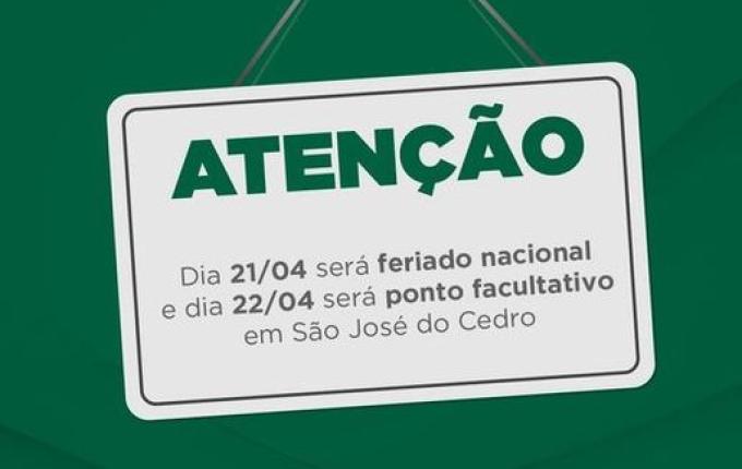 São José do Cedro e Palma Sola decretam ponto facultativo