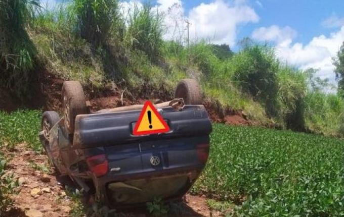 Motorista morre em capotamento no interior de São Lourenço do Oeste