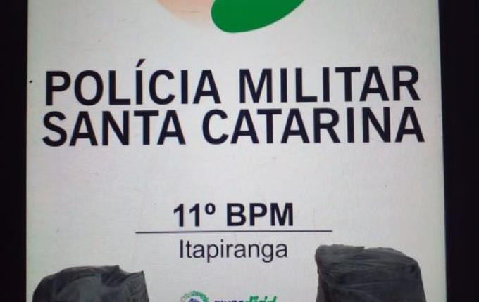 PM apreende maconha e veículo em Itapiranga