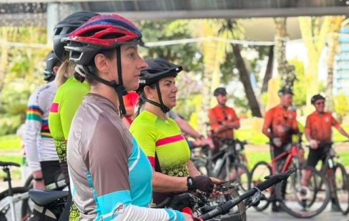 Evento reúne 160 ciclistas e marca o início do Circuito Caminhos da Fronteira