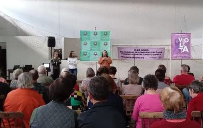 Itapiranga realiza ciclo de palestras da campanha de violência contra a pessoa idosa