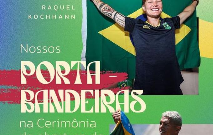 Atleta do Oeste será porta-bandeira do Brasil na abertura dos Jogos Olímpicos