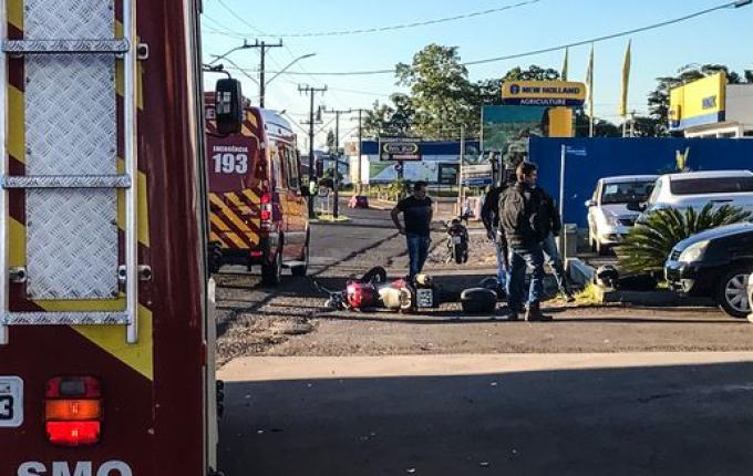 SMO: Acidente entre motos deixa homem ferido na Willy Barth