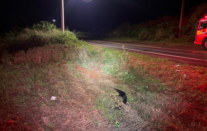 Saída de pista deixa 5 pessoas feridas na SC 163, em São Miguel do Oeste