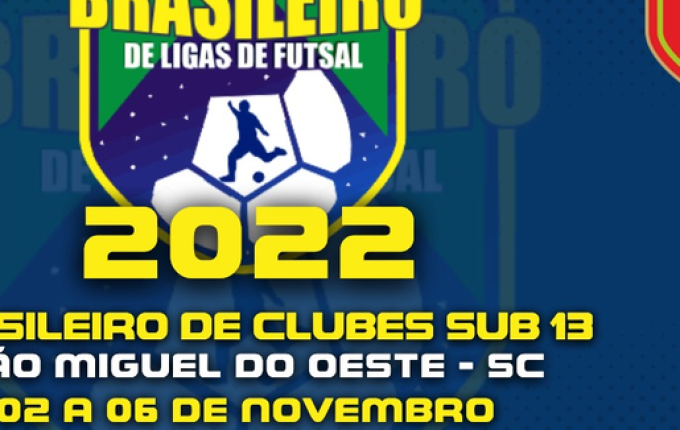 Guarani sediará Campeonato Brasileiro de Ligas de Futsal Sub-13 em novembro