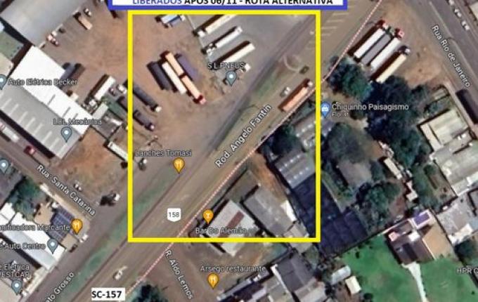 Trecho entre São Lourenço do Oeste e Vitorino será interditado a partir de novembro