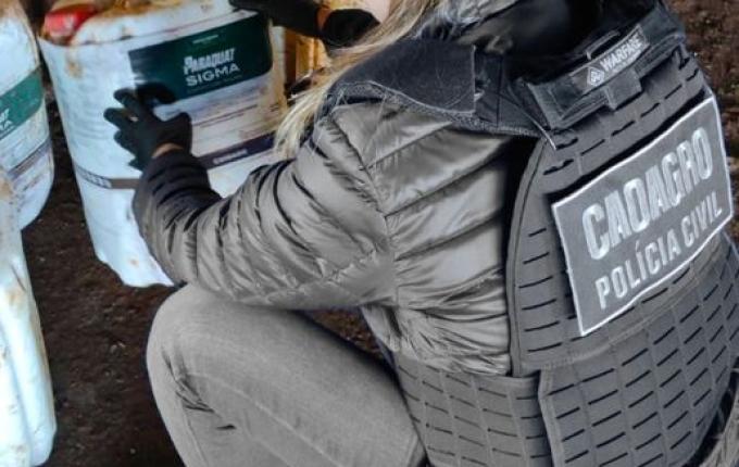 Defensivo agrícola proibido é apreendido em propriedade rural de São José do Cedro