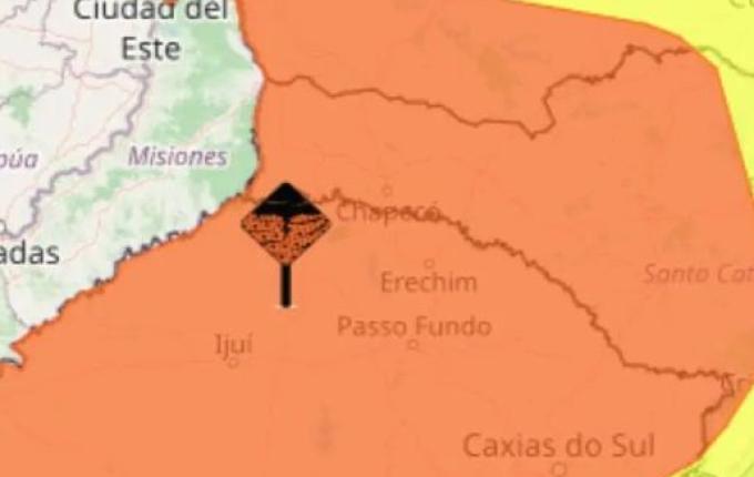 Inmet aumenta alerta de “perigo” e coloca mais de 200 cidades de SC em risco para tempestade