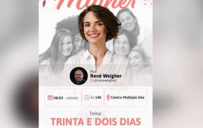 Mulheres de Paraíso terão palestra especial em celebração ao Dia Internacional da Mulher