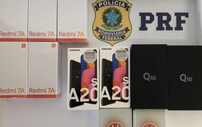PRF apreende 15 celulares e mais de 40 receptores de TV no Oeste