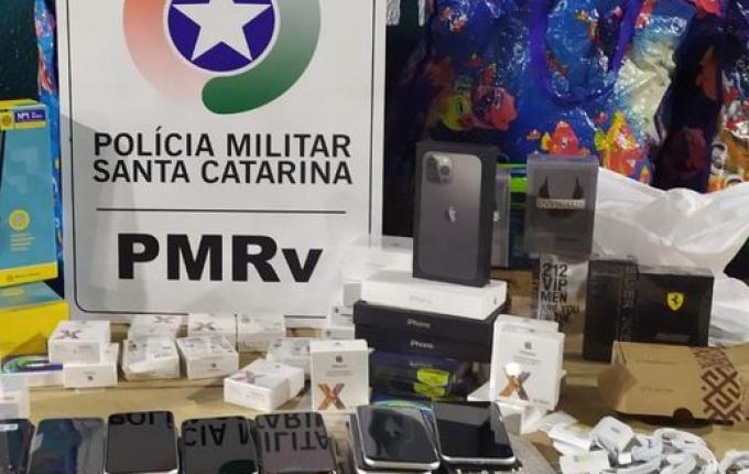 Polícia apreende 170 mil reais em mercadorias do Paraguai