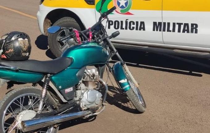 Adolescente é flagrado conduzindo motocicleta adulterada na SC-163