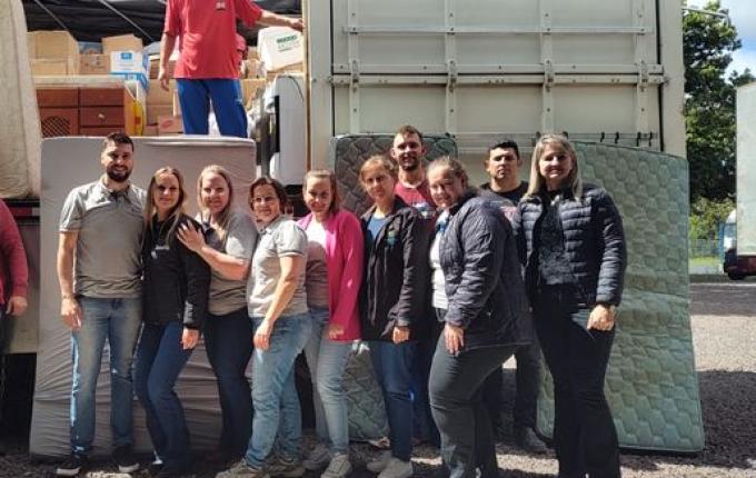 AMEOSC arrecadou cerca de 80 toneladas de donativos para RS