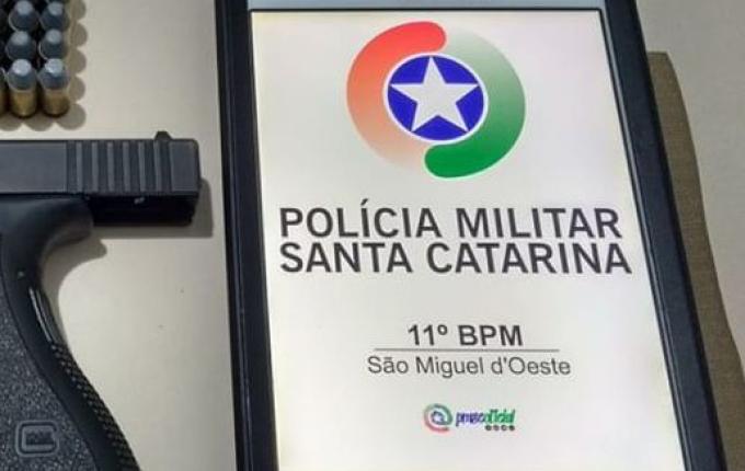 Homem é preso após efetuar disparos de arma de fogo em São Miguel do Oeste
