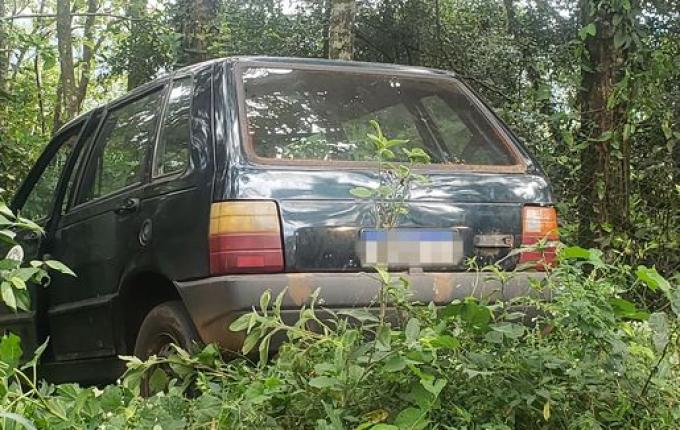 Condutor desvia de ultrapassagem e carro sai da pista em Iporã do Oeste