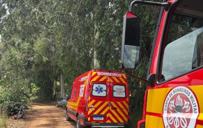 Motociclista fica ferido em colisão com carro no interior de Guaraciaba