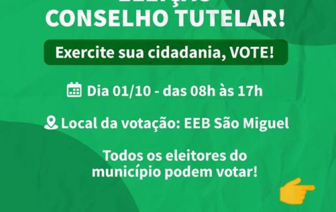 Eleições para o Conselho Tutelar acontecem neste domingo em SMO; saiba mais