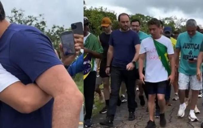 Carlos Bolsonaro deixa SC e se junta à caminhada de Nikolas Ferreira rumo a Brasília