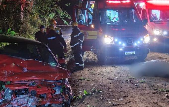 PRF atende acidente com morte na BR-282 entre SMO e Maravilha