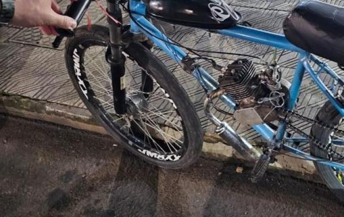 Adolescente é flagrado com "bicicleta turbinada" em São Miguel do Oeste
