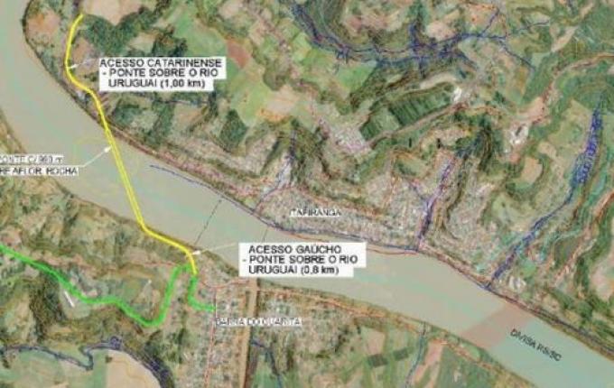 Ponte sobre Rio Uruguai pode ser incluída no orçamento da União