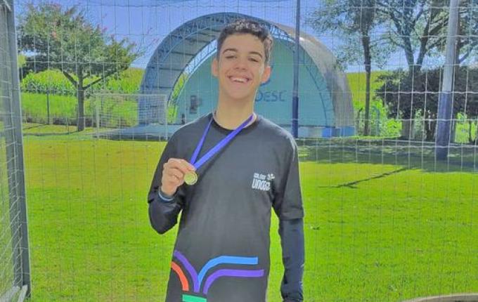 Aluno do Colégio Unoesc representará SMO na microrregional dos Jogos Escolares
