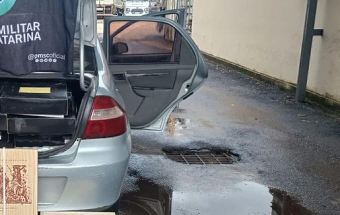 PM apreende carga de vinho argentino avaliada em R$ 140 mil em São José do Cedro