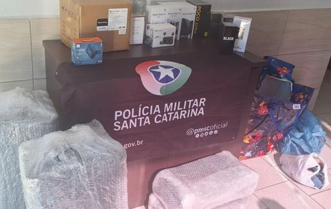 Polícia Rodoviária e Receita Federal apreendem R$ 24 mil em mercadorias irregulares na SC-157