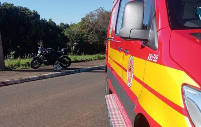 Motociclista fica ferido após perder controle em curva na BR-163, em São José do Cedro