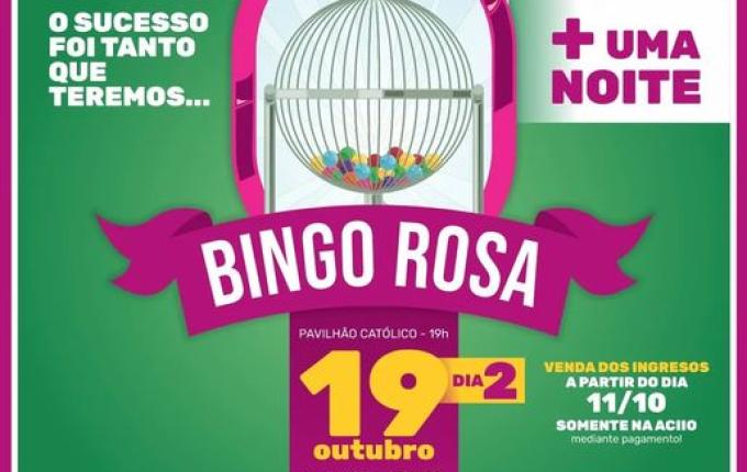 Tradicional Bingo Rosa da ACIIO/CDL terá duas noites de jogos neste ano