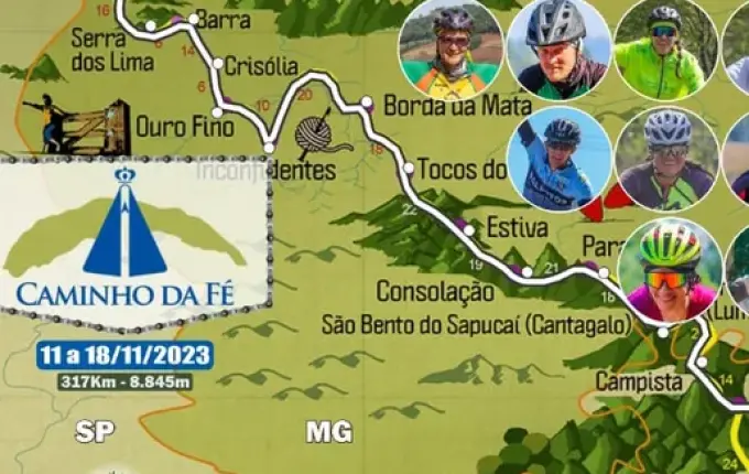 OUÇA: Quase 30 ciclistas da região vão percorrer o Caminho da Fé