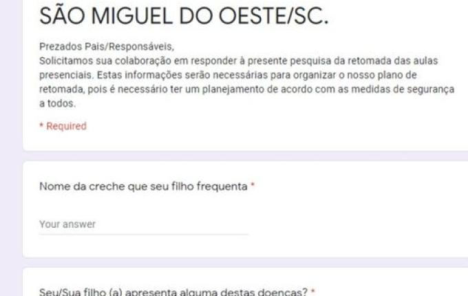 Educação de São Miguel do Oeste avalia retorno das aulas presenciais