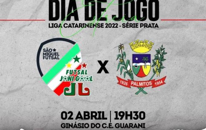 São Miguel Futsal/Joni Gool estreia na LCF contra Palmitos Futsal